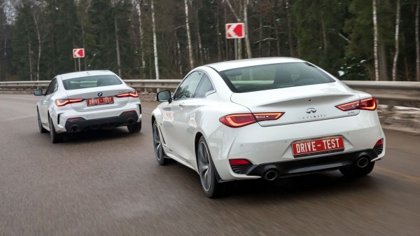 Машем из Infiniti Q60 вдогонку заднеприводному BMW 420d Машем из Infiniti Q60 вдогонку заднеприводному BMW 420d