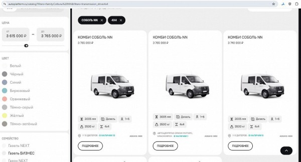 Дилер раскрыл цены на полноприводный «Соболь» нового поколения NN Дилер раскрыл цены на полноприводный «Соболь» нового поколения NN