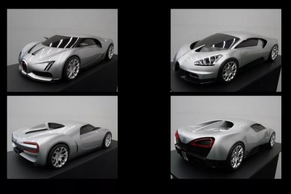 Bugatti показала ранние варианты гиперкара Bugatti Chiron